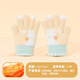 察今冬季可愛(ài)手套女小學(xué)生兔子針織五指防寒毛線(xiàn)加厚保暖兒童卡通手套 嫩黃