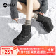 快樂(lè )瑪麗（J&M）雪地靴女2025冬季新款時(shí)尚休閑一腳蹬厚底女鞋純色東北保暖棉鞋女 黑色【戶(hù)外防水 雪地暢行】 36