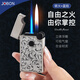 中邦（JOBON）打火機 富貴花防風(fēng)充氣藍焰點(diǎn)火器送男友生日禮物