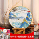 景泰藍(lán)掐絲琺瑯畫非遺手工diy材料包整套情人禮物送女友兒童生日 云深見(jiàn)鹿直徑30cm+材料包+送支架