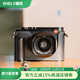攝侶適用徠卡dlux8手柄保護套LeicaQ3相機包D-LUX8半包便攜q3真皮底座包拍立得sofort2真皮套裝飾配件 Q3經(jīng)典黑手柄真皮保護套