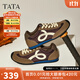 他她（TATA）女鞋2025年秋季德訓鞋休閑阿甘鞋女運動(dòng)鞋新款GTX01CM5 棕/紫/黃 38