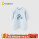 童泰（TONGTAI）嬰兒睡袍春秋季純棉寶寶睡衣家居服男女童護肚空調服藍色80cm