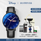 迪士尼（Disney）手表男青少年高中生學(xué)生初中防水中考考試專(zhuān)用男士表機械 皮帶-星空黑