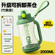 QWE運動水杯大容量噸杯噸桶耐高溫100度PPSU食品級茶水分離高顏值 竹青綠-獨立茶隔1個2L