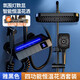 JOMOW智能淋浴花灑全套銅體套裝恒溫?cái)?shù)顯帶氛圍燈增壓家用鋼琴鍵花灑 雅黑【鋼琴氛圍燈方頂】恒溫?cái)?shù)顯