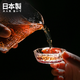 karphome日本進(jìn)口津輕初雪杯品茗杯鳴門杯清酒杯威士忌酒杯錘紋玻璃水杯 初雪品茗杯 40ML(單只裝)