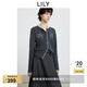 LILY2025冬新款女裝羊毛混紡貝殼繡氣質(zhì)通勤圓領(lǐng)刺繡長(cháng)袖針織開(kāi)衫 501灰色 M