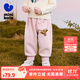迷你巴拉男女童冬新款褲子柔軟百搭型保暖長褲【雙面絨】 夢幻粉60346 90