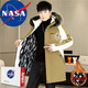 NASA RHUDE棉服男棉襖冬季外套男裝棉衣潮流男士棉服冬裝加絨秋冬天襖子男 452321咖色 XL (120-140斤)