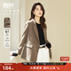對白高級感西裝外套女2025秋新款復古時(shí)尚小個(gè)子休閑職業(yè)西服上衣 栗灰色 S