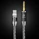 獨丫獸純銀發(fā)燒TypeC轉3.5mm/4.4mm音頻線(xiàn)手機電腦耳放車(chē)載AUX音響線(xiàn) Type-C轉4.4平衡（白色） 12cm