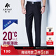 雅濤男西裝褲商務(wù)正裝小腳褲抗皺純色職業(yè)裝長(cháng)褲商務(wù)褲子經(jīng)典西褲 藍色（有褶） 薄款 L 175/84A(34)