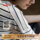 旅途原品 【郎月婷同款】漢麻t恤條紋原創(chuàng)設(shè)計女裝圓領(lǐng)短袖藍(lán)白紋冬季寬松 藍(lán)白條 L -XL