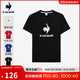 樂(lè)卡克（Le coq sportif）法國(guó)公雞男女春運(yùn)動(dòng)休閑大logo短袖T恤 炫黑色 2XL