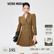 VEROMODA連衣裙短裙泡泡袖收腰顯瘦高端精致西裝裙32SZ004 E08奧克棕色-追單3 L