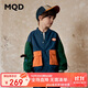 馬騎頓（MQD）童裝男童撞色秋季韓版潮流棒球服外套 藏藍 150