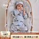 OAK FAMILY新生嬰兒連體衣春季純棉和尚服男女滿月寶寶連身衣爬服 胖達(dá)熊 -連體衣（不含帽子） 66cm （推薦3~6個(gè)月）