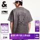 杰克·瓊斯（JACK&JONES）男裝復古簡(jiǎn)約舒適基礎百搭哥特字母飛鳥(niǎo)寬松圓領(lǐng)短袖T恤男 068深鷗灰 3XL (195)