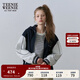Teenie Weenie小熊連帽棒球服夾克外套寬松小個子春裝簡約休閑女 藏青色 S (160)