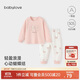 babylove女寶寶內(nèi)衣套裝春秋款純棉打底睡衣女童甜美分體家居服秋衣秋褲