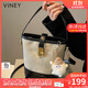 viney新款水桶包包女包輕奢斜挎包高級感生日禮物送女友老婆 【白配黑】女生實(shí)用單肩包 時(shí)尚品牌百搭休閑通勤手提包