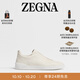 Zegna【雙11甄選】杰尼亞男鞋白色鹿皮Triple Stitch?奢華休閑鞋 白色 42 (8)