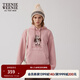 Teenie Weenie小熊女裝連帽衛衣冬季時(shí)尚簡(jiǎn)約休閑美式粉色上衣外套 粉色 S (160)