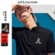 太平鳥(niǎo)男裝 夏季日系時(shí)尚刺繡polo衫休閑POLO衫短袖保羅衫 黑色 L
