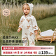 嫚熙（EMXEE）嬰兒可愛透氣嬰童連帽衛(wèi)衣男女童外出服長(zhǎng)袖連身衣舒彈帶帽連體衣 小熊 80cm 【建議9-18個(gè)月，體重8-10kg】