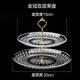雄沃馳加厚歐式現代塑料水果盤(pán)餐廳酒店家用層雙層三層蛋糕盤(pán)干果糖果盤(pán) 2層金(15+20)