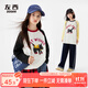 左西童裝女童T恤長(cháng)袖純棉兒童秋裝2025新款女孩大童打底衫 黑色 150