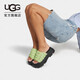 UGG夏季女士厚底彈力繩搭扣一字涼拖鞋 1152697 CTRP|毛毛蟲綠色 37