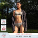 Calvin Klein內衣女士ck舒適上托輕運動無鋼圈軟支撐薄墊背心式文胸QP3271O P7A-椰青灰 M