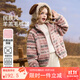 ASK JUNIOR【民族風(fēng)】?jì)和馓?5冬季新品 中大童仿羊羔毛立領(lǐng)保暖外套女童 粉色 170