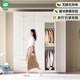 YDD四季衣柜家用鋼制衣柜臥室金屬衣柜簡約家用臥室2/3門組合鐵皮柜 單品  1m寬雙門衣柜 牛奶白 上門包安裝