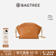 BAGTREE包包樹(shù)元寶包新款植鞣牛皮輕奢品牌單肩餃子斜挎手機包生日禮物 焦糖色【bag tree女包】 高級小眾生日禮物女