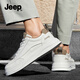 Jeep吉普板鞋男鞋春秋新款舒適運動(dòng)鞋男士休閑鞋潮流百搭小白鞋子男款 米咖色 42