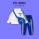 FNJ KIDS童裝男童套裝秋裝新款帥氣中大童男孩衛衣褲兒童運動(dòng)兩件套 藍色（含包包）現貨直發(fā) 120 （建議身高110-120cm）