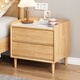 瀚唐蘊全實(shí)木床頭柜臥室迷你超窄北歐橡膠木床邊柜置物柜小型簡(jiǎn)易儲物柜 原木色【全實(shí)木+巖板】 48*35*50cm