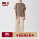 無(wú)印良品（MUJI）女式 羊絨 短袖毛衣 針織女裝上衣冬季 BG87CC3A 棕色 L 165/88A
