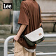 Lee斜挎包男單肩包女學(xué)生休閑通勤運動(dòng)挎包小背包郵差工裝包 米綠色