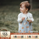 OAK FAMILY早春2025新品寶寶背帶褲男女兒童垂感闊腿休閑柔暖舒適高彈長(cháng)褲 面包王國 73 cm