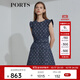 PORTS寶姿 春夏新品無(wú)袖印花連衣裙SL8D045KFD066 黎霧藍 M 6