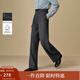 茵曼（INMAN）2025秋冬女裝新款休閑高腰磨毛闊腿褲百搭顯瘦寬松呢子長(cháng)褲  深灰色 29