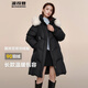 波司登（BOSIDENG）羽絨服女款中長(cháng)款脫卸帽大毛領(lǐng)新國標90絨商場(chǎng)同款外套 黑色8056【卡碼拍小】 M 165/88A 體重約120-140斤
