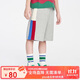 馬騎頓（MQD）童裝男童夏季拼色運(yùn)動五分針織褲 淺灰色淺麻灰 170