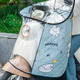 電動(dòng)車(chē)擋風(fēng)被防嗮遮陽(yáng)防雨罩電瓶摩托車(chē)防寒防水前擋風(fēng)板四季通用 單獨【斗篷擋風(fēng)被】-藍相機狗