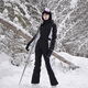 RAWRWAR新品連體滑雪服冬季修身顯瘦女款滑雪服防風(fēng)防水戶(hù)外滑雪裝備 723 黑色（女） M