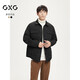 GXG男裝24年冬季新款保暖短款羽絨服男 黑色 XL 